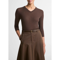 High V-neck Sweater Bark