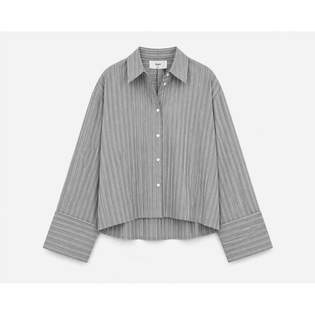 Atari Embellished Shirt Grey Stripe