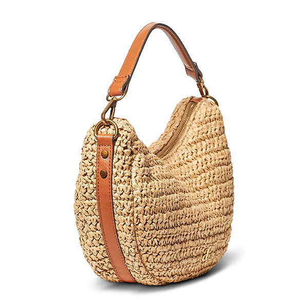 Raffia Shoulder Bag Brown