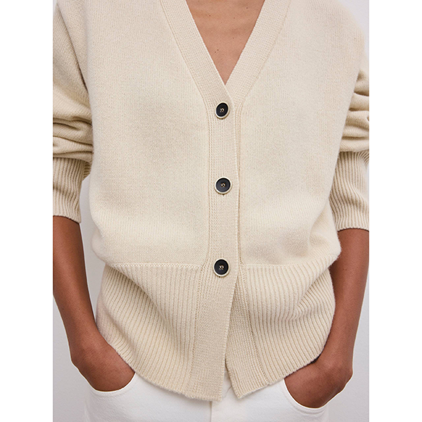 Cashmere Cardigan Off White