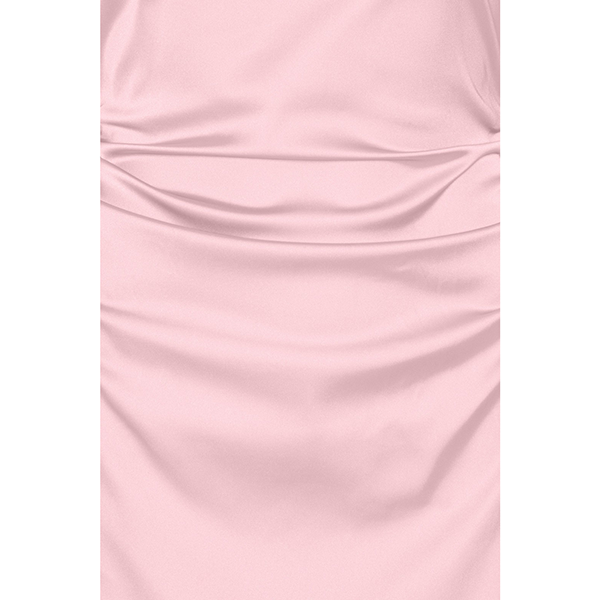 Halterneck Ruched Maxi Dress Begonia Pink
