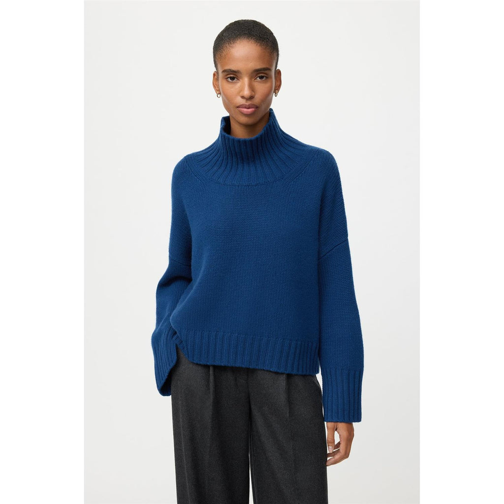 Girlfriend Turtleneck Ink Blue