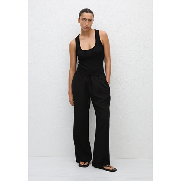 Ribbed Tank Black