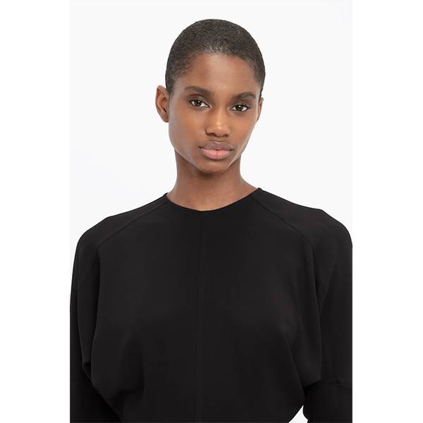 Dolman Midi Dress Black