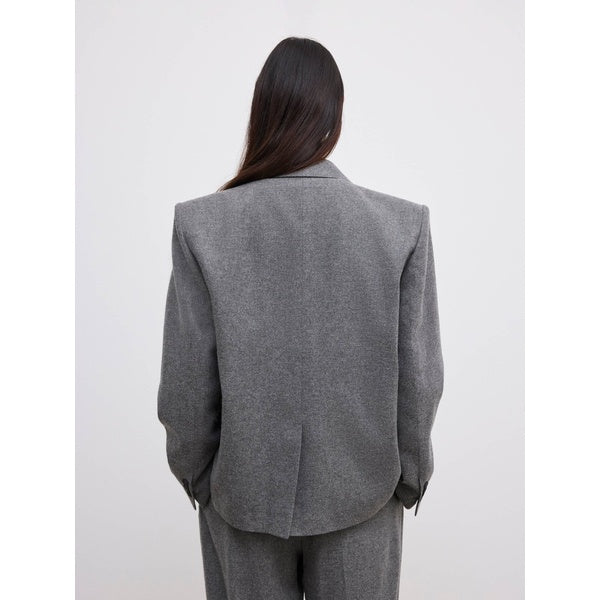 DB Flannel Blazer Light Grey Melange