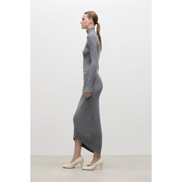 High Neck Jumper Grey Melange