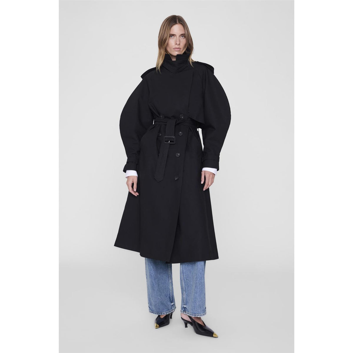 Pascale Maxi Trench Black