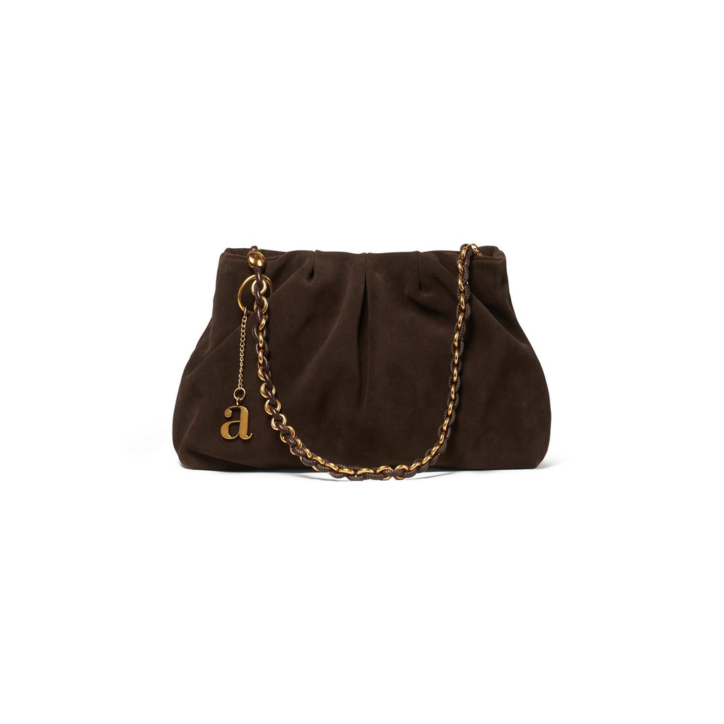 Maxime True Suede Clutch Dk Brown