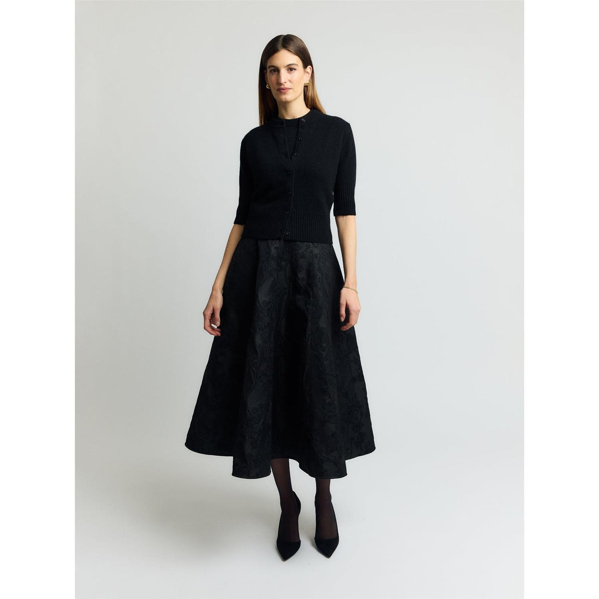 Este Cashmere Cardigan Black