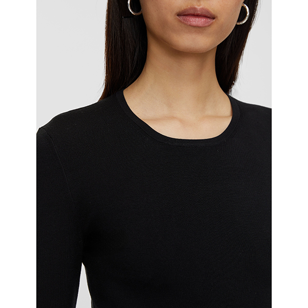 Silk Stretch Long Sleeve Black