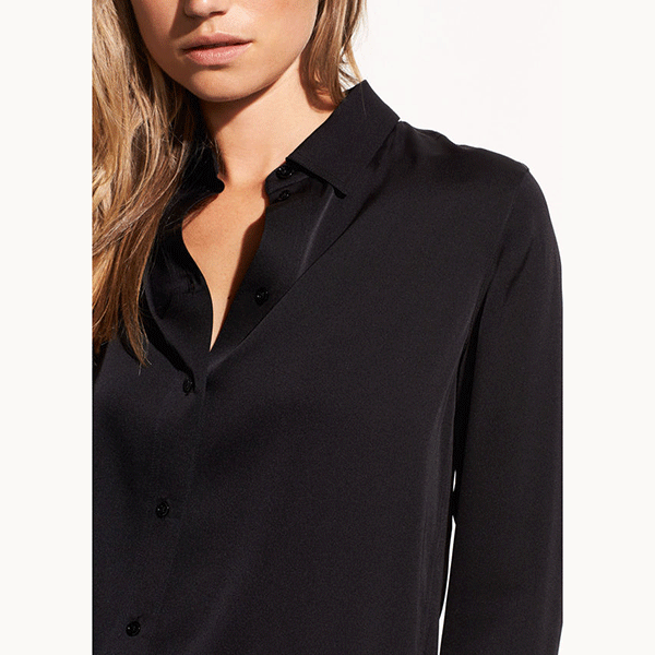 Slim Fitted Blouse Black