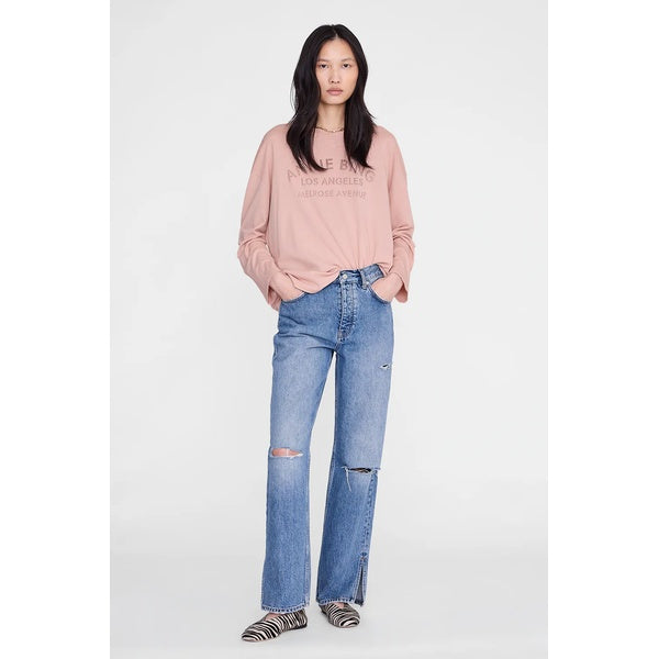 Ivan Long Sleeve Melrose Stencil Washed Blush