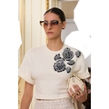 Cove Top Embroidery Creme