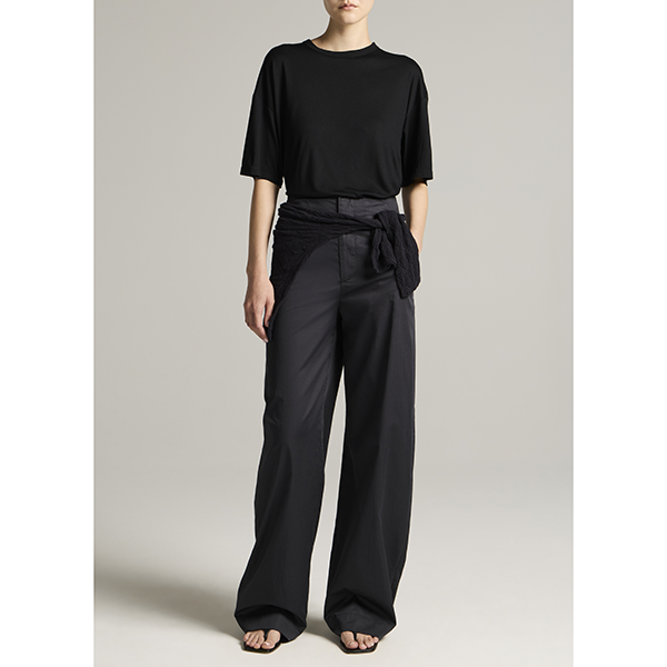 Relaxed S/S Crew Modal Black