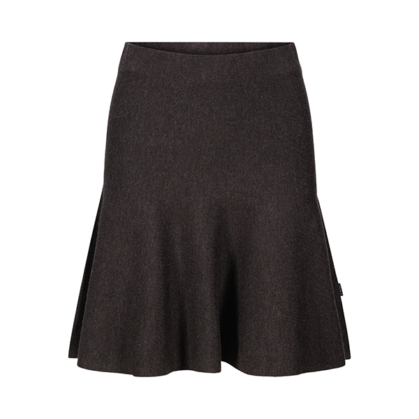 Triny Merino Skirt Dark Brown Melange