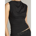 Slvless Draped Top Ink