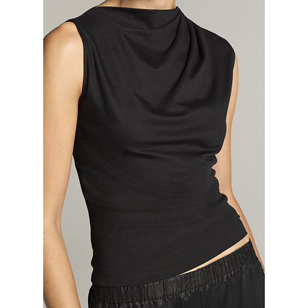 Slvless Draped Top Ink