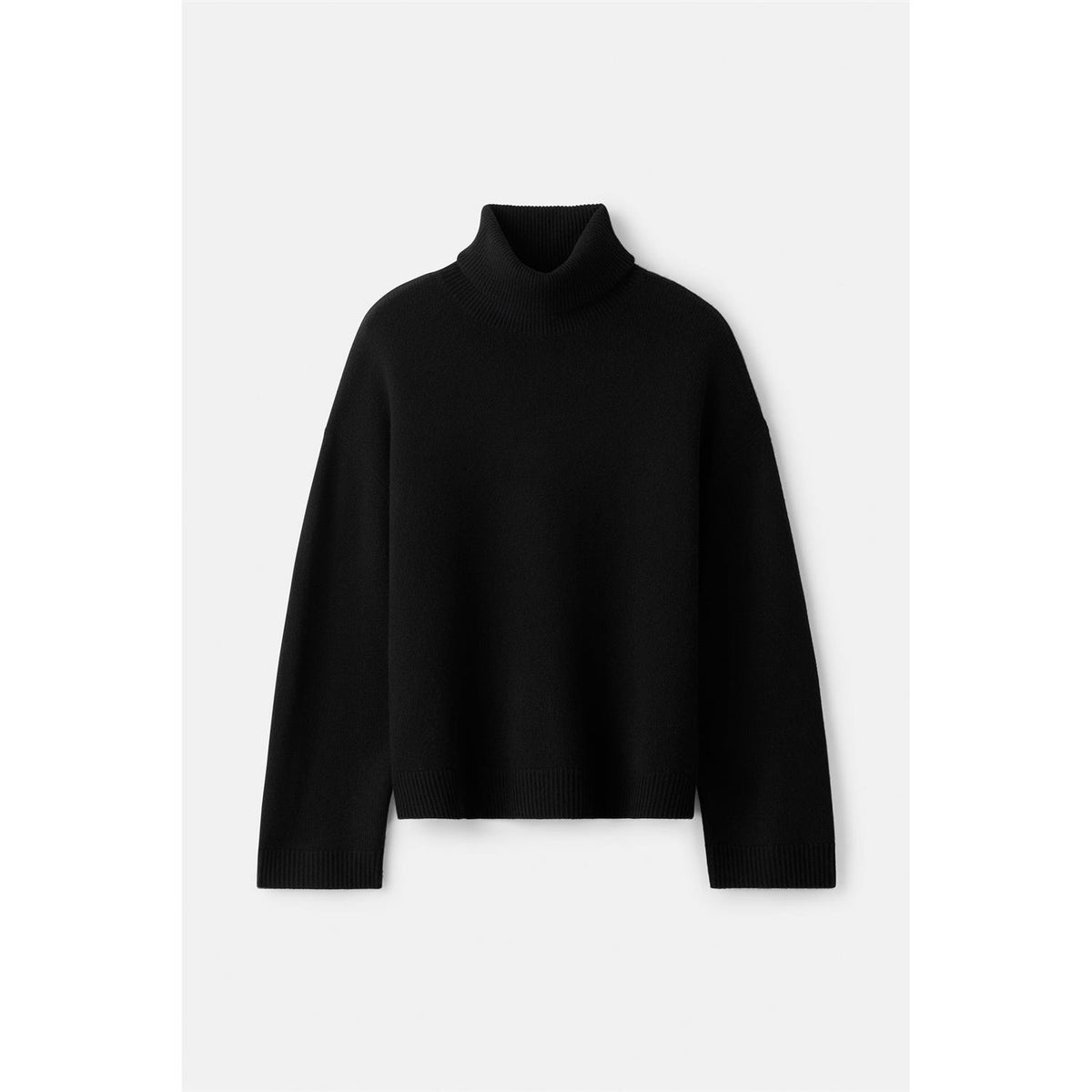 Folded Turtleneck Black