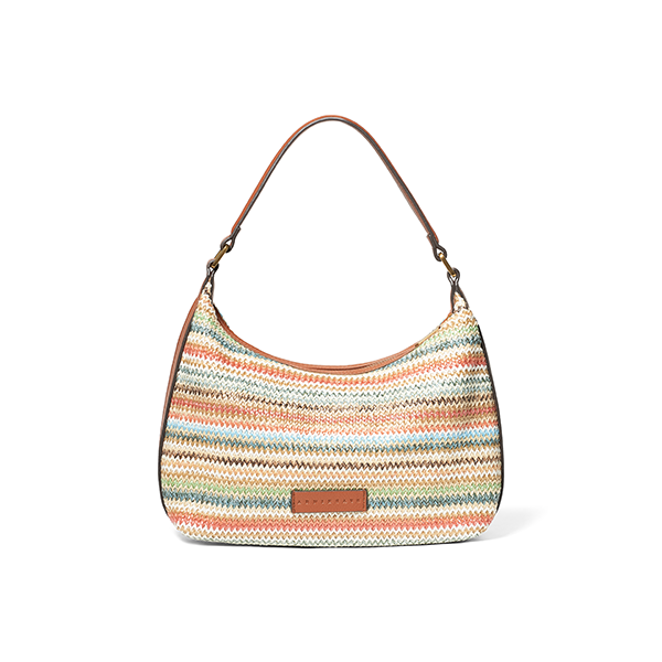 Hampton Stripe Handbag Coral Combo