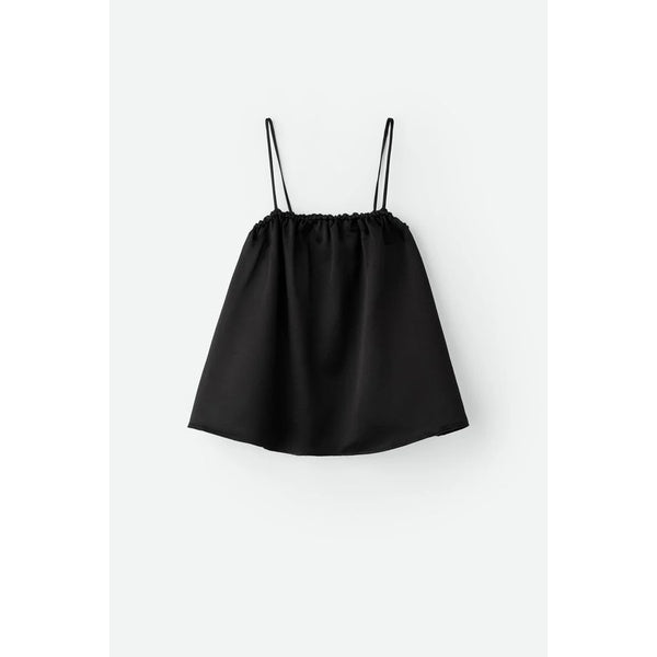 Silk Singlet Black