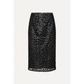 Sequins Midi Skirt Black
