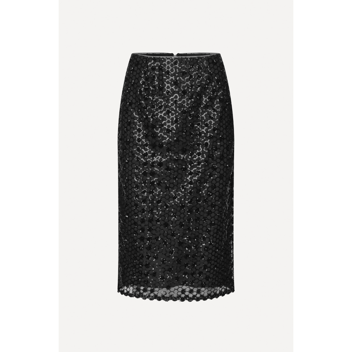 Sequins Midi Skirt Black