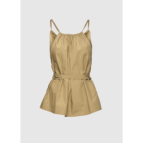 Nicka Poplin Top Wood