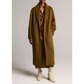 Single Breasted Classic Coat Moss Ochre