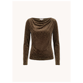 Velour Burnout Draped Top Cypress
