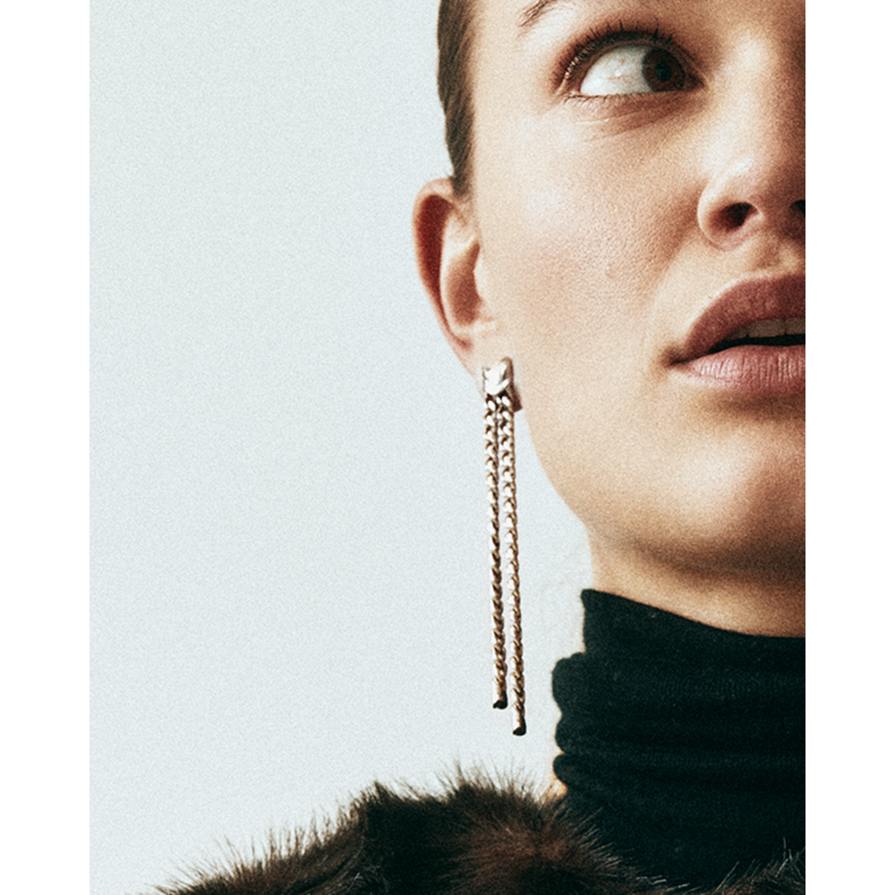 Melted Earrings Steel