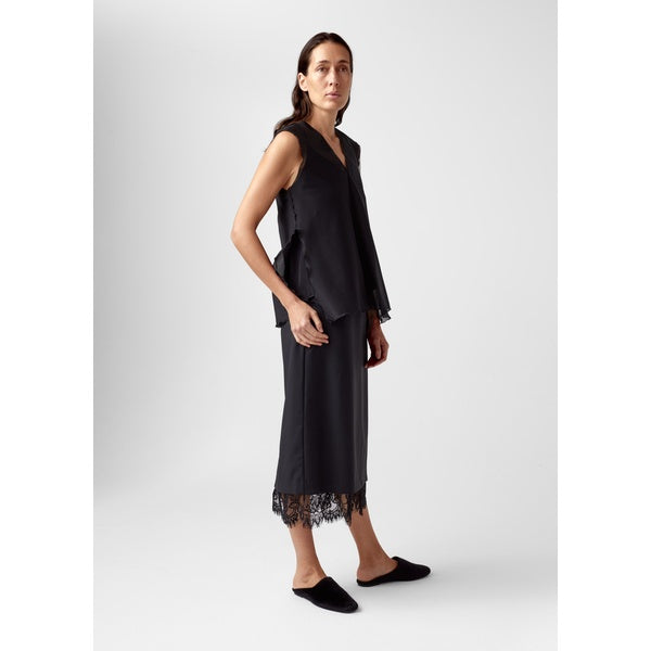Leo Silk Top Black