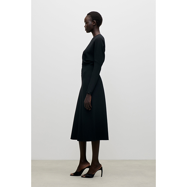 Dolman Midi Dress Black