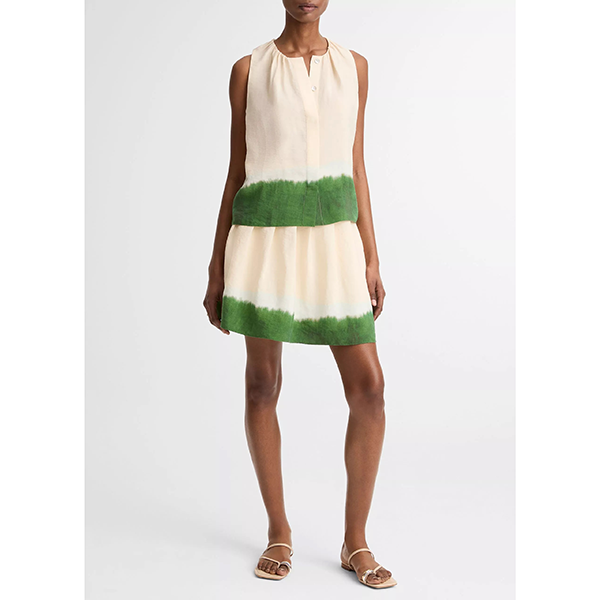 Dip Dye A-line Slvls Top Porcelain/Herba