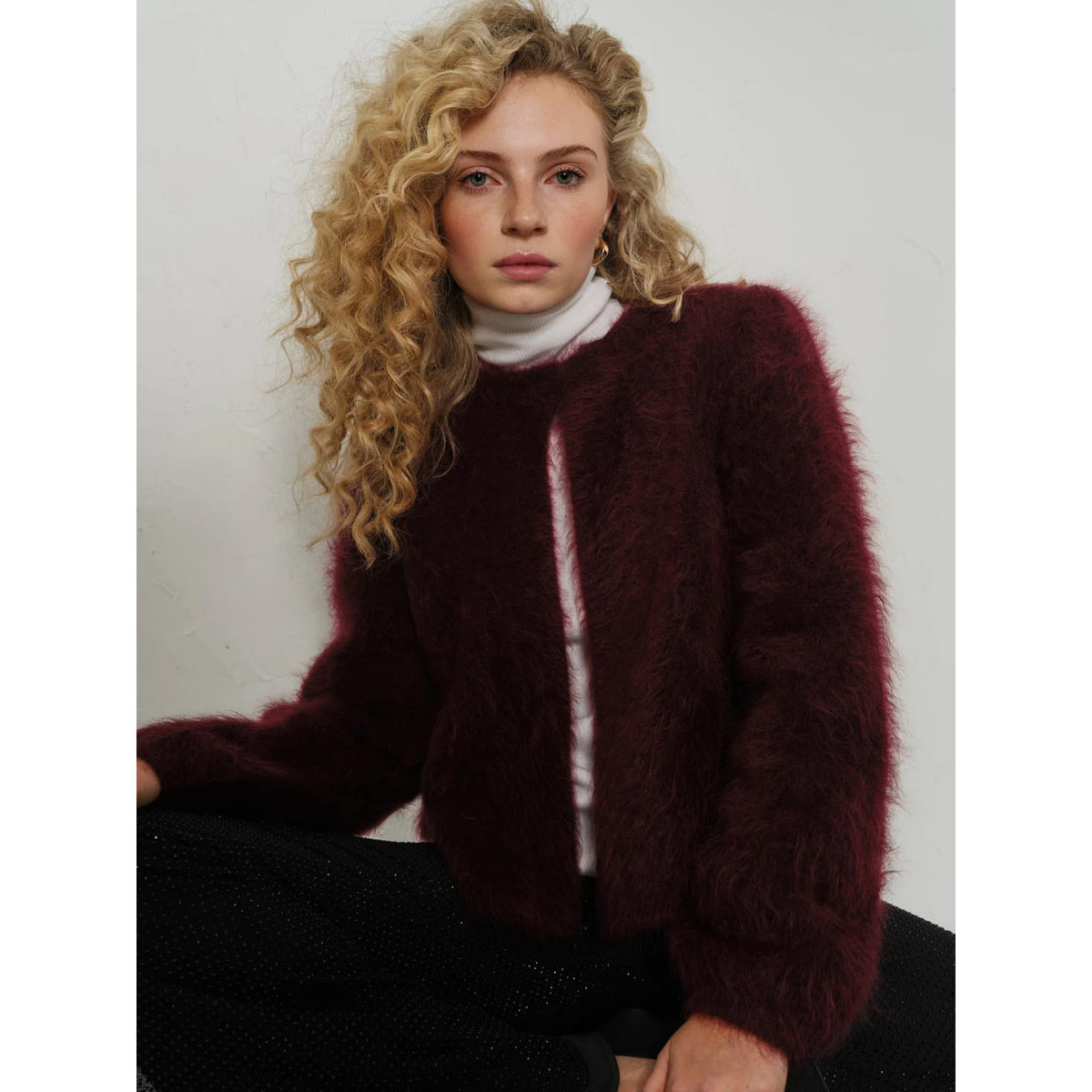 Amelia Chunky Cardigan Oxblood