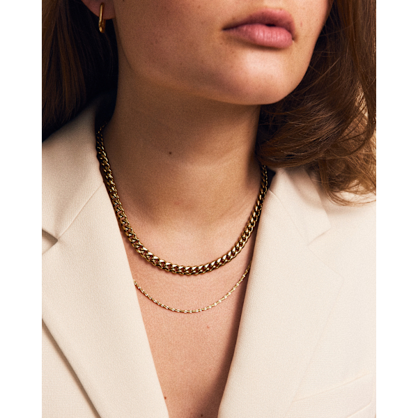 Curb Chain Necklace Gold