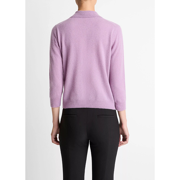 Cashmere Silk Polo Sweater Mulberry