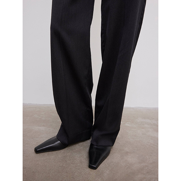 Tapered Wool Trouser Antracite Grey