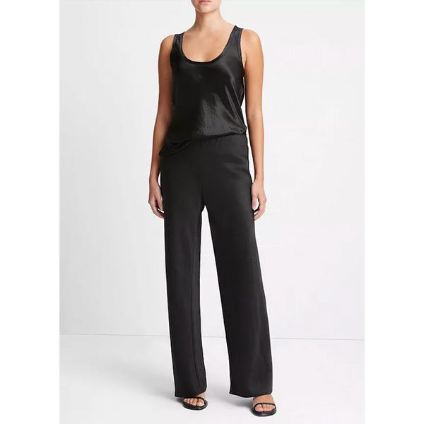 Colette Fluid Satin Bias Pant Black