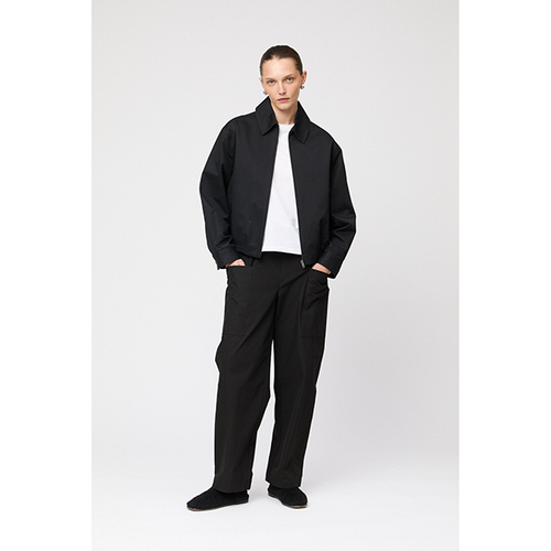 Blouson Zip Up Jacket Jet Black