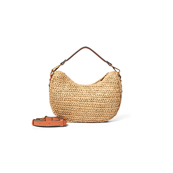 Raffia Shoulder Bag Brown