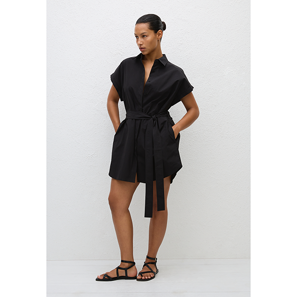 Mini Shirt Dress Black