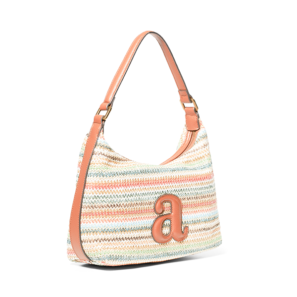 Hampton Stripe Handbag Coral Combo