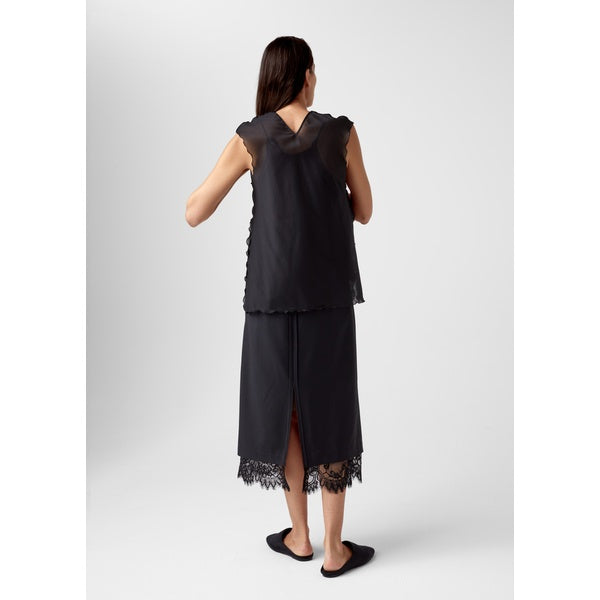 Leo Silk Top Black