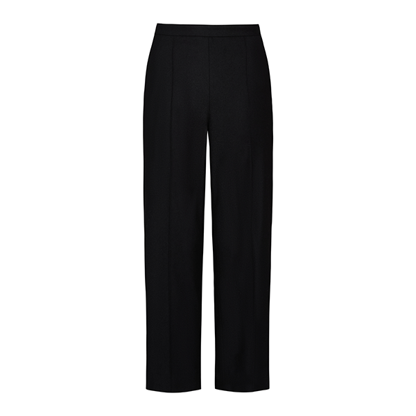 Mid Rise Wool Blend Easy Pull On Black