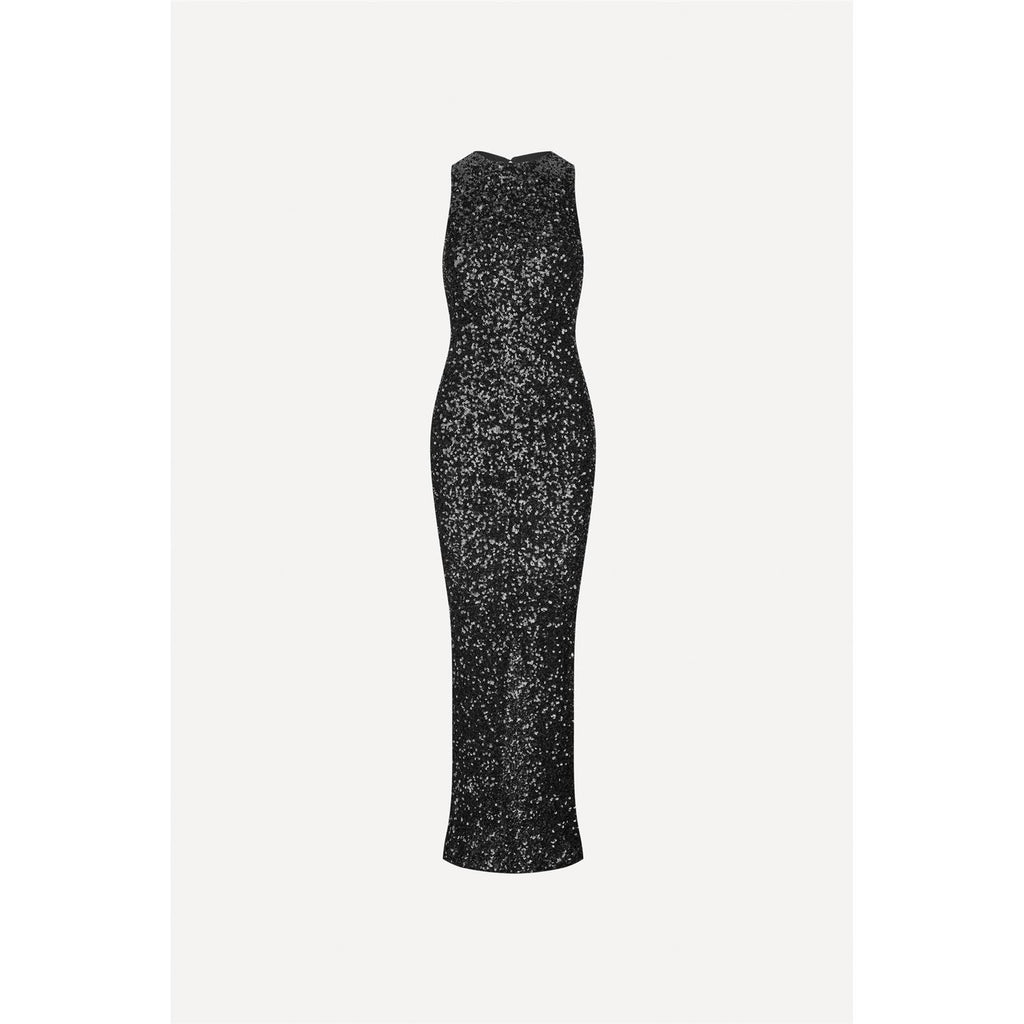 Sequins Sleeveless Dress Black