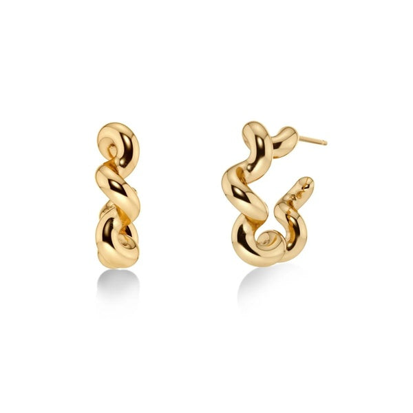 Spiral Hoops S Gold