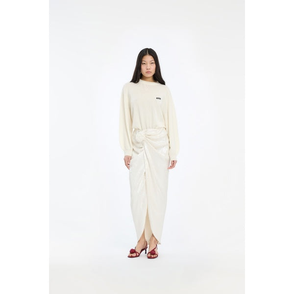 Sequins Knot Skirt Egret