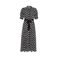 Charlotte Floral Dress Creme Fleur Black