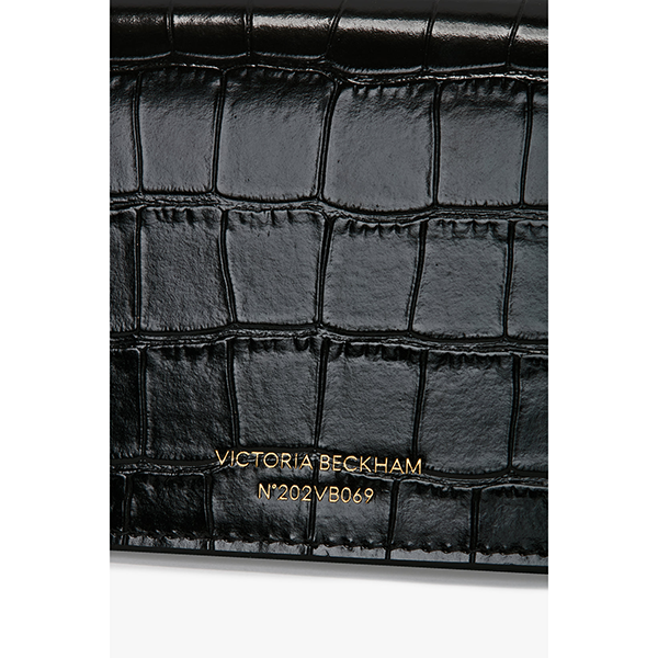 Dorian East-West Clutch Black Croc