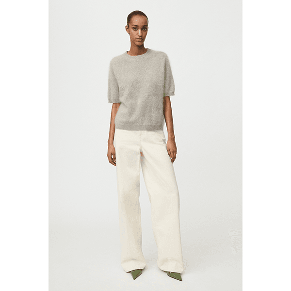 Brushed Short Sleeve Greige